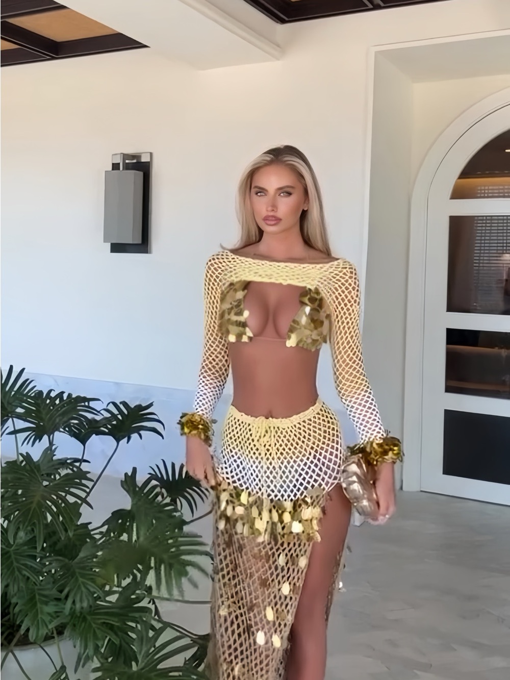 Fashion Nova "So Into You"crochet four piece set